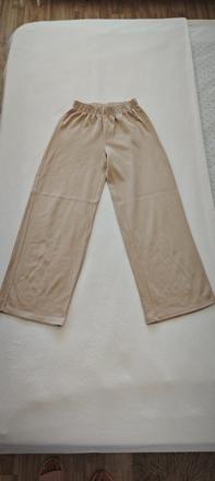 Pohodlné béžové široké tepláky zara kids, zara,164