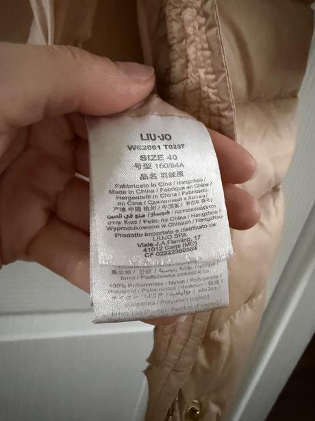 Béžová páperová bunda liu jo, liu jo,s