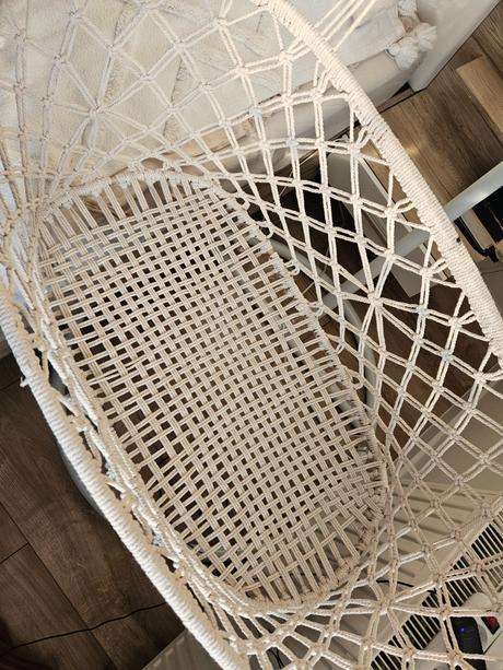 Macrame háčkovaná postieľka /kolíska na zavesenie, 
