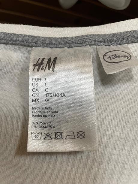Tričko mickey mouse, h&m,l
