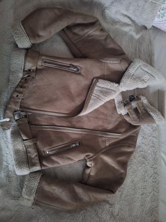 Kabátik z umelej kožušiny zn.zara, zara,s