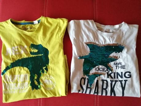 Tričko s flitrami 2 kusy, boys,134