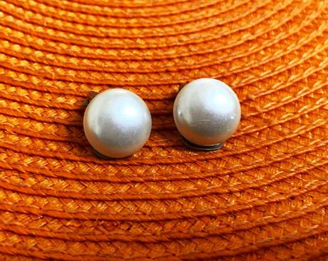 Retro perleťové klipsne,