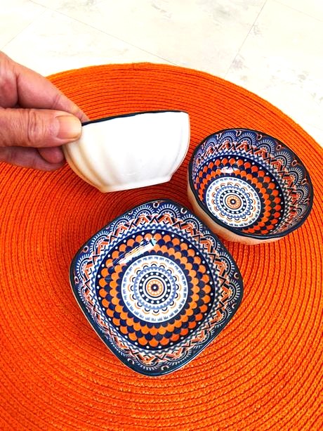 Porcelánové etno misky 3 ks,