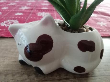 Dekorácia mačička s kvietkom, 