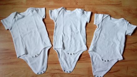 3x biele body - 86, 86