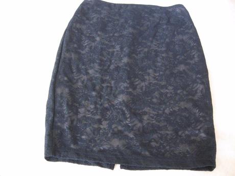 Dámska čipkovaná čierna sukňa, 36, 36