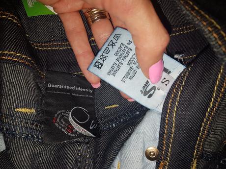 Rifľová minisukňa met in jeans, s