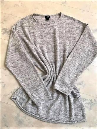 Bavlnený melírovaný pulóver l/xl, h&m,xxl