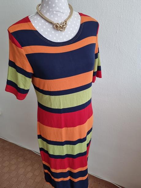 Farebné elastické šaty 38, 38