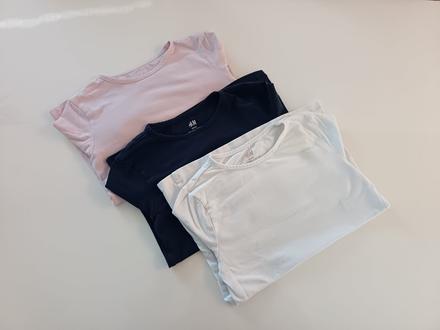 Tričká 3kusy, h&m,134