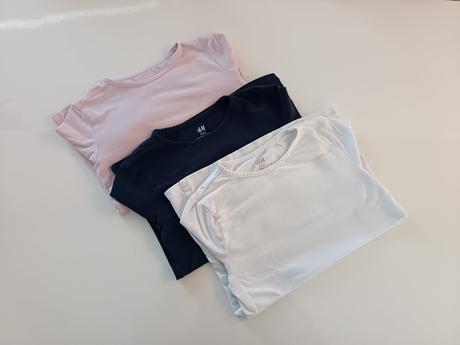 Tričká 3kusy, h&m,134