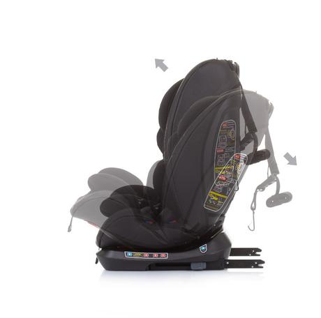 Techno otočná isofix autosedačka 0-36kg ebony,