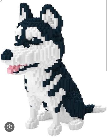 3d stavebnica pes sibírsky husky, 