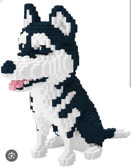 3d stavebnica pes sibírsky husky, 