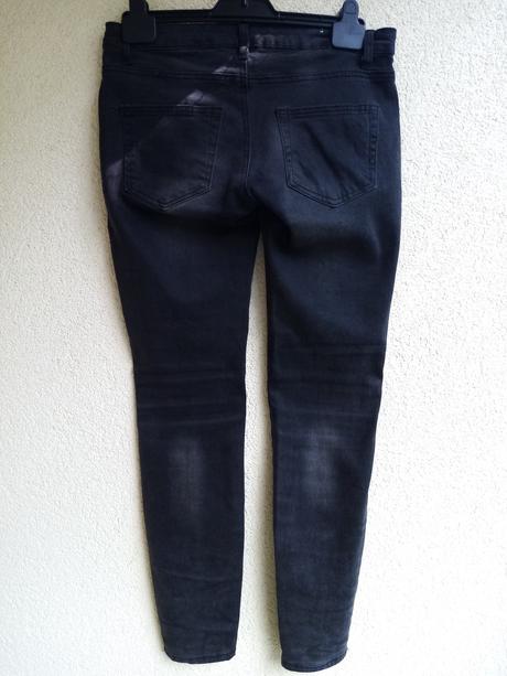 Čierne skinny rifle s bočnými zipsami, gate,36