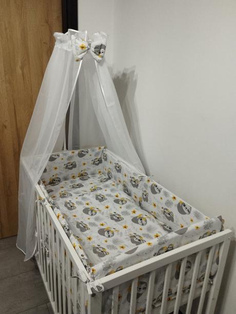 Detská postielka + komplet do postielky + zavinova, dĺžka (cm): 120
