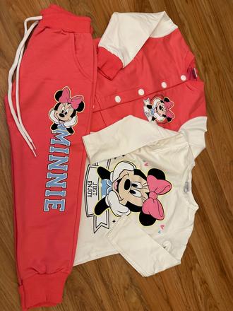 3 dielny set minnie ružový, 98 / 104 / 110 / 122 / 128