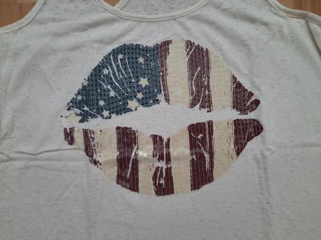 Pohodlné tielko s potlačou, fishbone,l