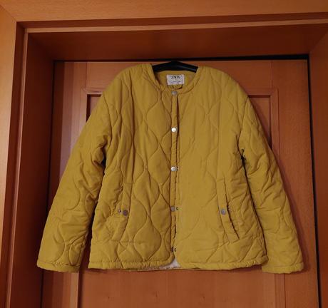 Žltá oteplená bunda zn. zara, zara,164