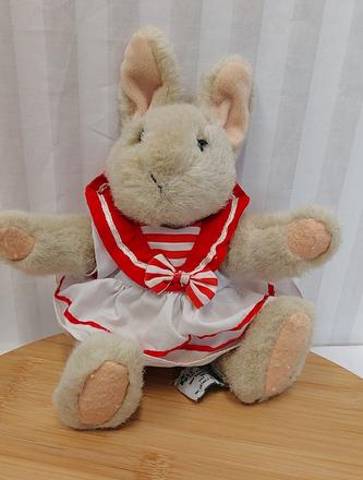 Plyšový zajac v šatách, apple valley, 22 cm, 