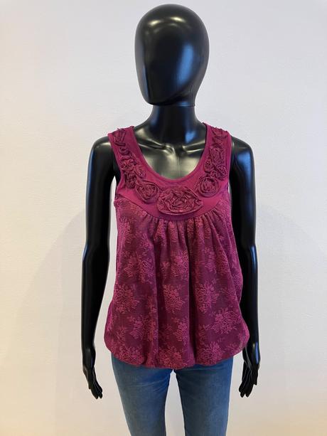 Dámske tričko s čipkou (36-38), s