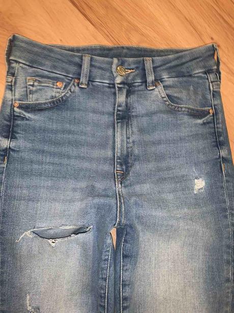 Shapping skinny vysoký pás h&m 27 /30, h&m,34 / 36 / s / xs