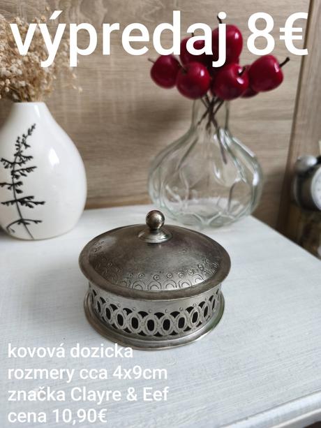 Kovová dozicka značky clayre eef,