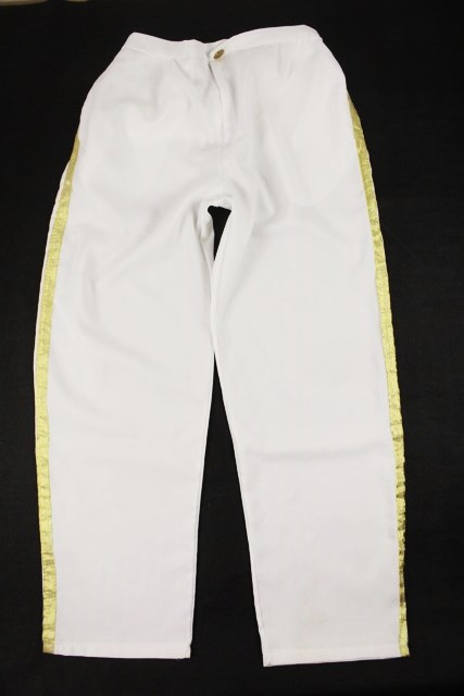 Biele karnevalové nohavice veľ. l a,