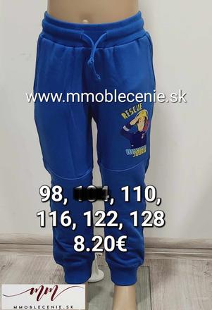 Tepláky sam, disney,98 / 110 / 116 / 122 / 128