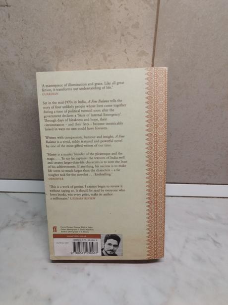 Rohinton mistry - a fine balance v, 