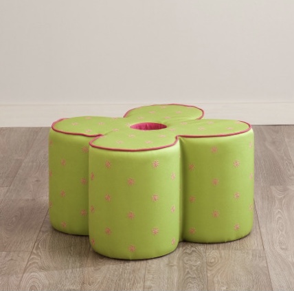 Detský koberec ružový s kvetinkami, 