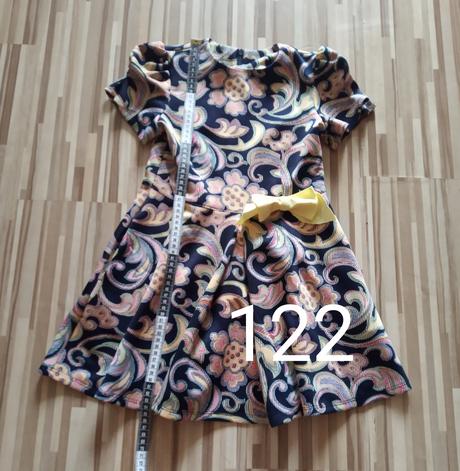 Sviatočné šaty 122 krátky rukáv, 122