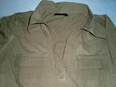 Khaki tričko s dhým rukávom , amisu,s