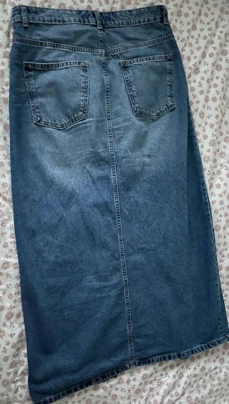 Dlhá rifľová sukňa, primark,38