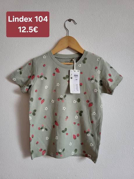 Lindex 104 trakace a tričko jahody nove, lindex,104