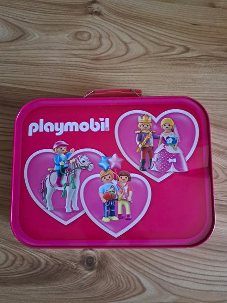 Puzzle playmobil 4v1 v plechovom kufríku, 