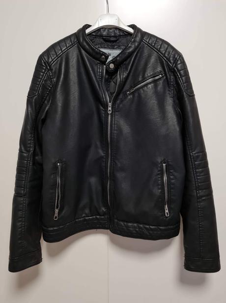 Zateplená kožená bunda, c&a,176