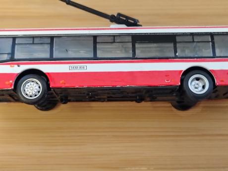 Kovový trolejbus rappa 1/72, na diely, 16 cm, 