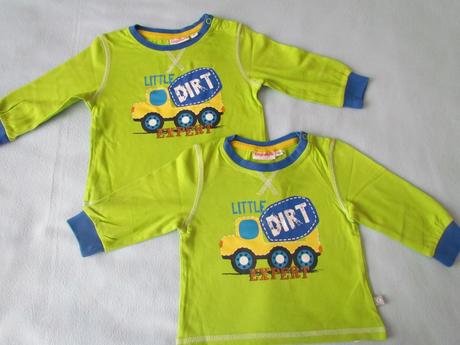 Tričká s dlhým rukávom pre dvojičky 68, 68