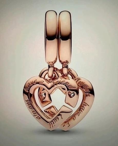 Pandora pozlátená korálka spojené srdcia sestier-n, pandora