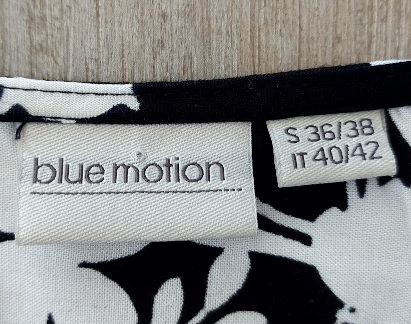 Čierno biele šaty blue motion, 38