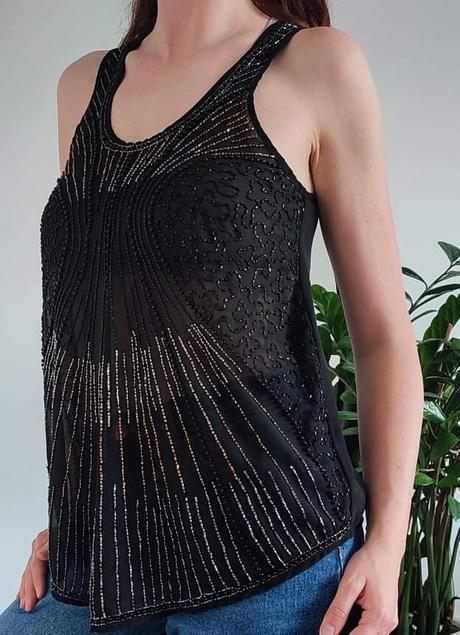 Elegantné tielko s korálkami, m