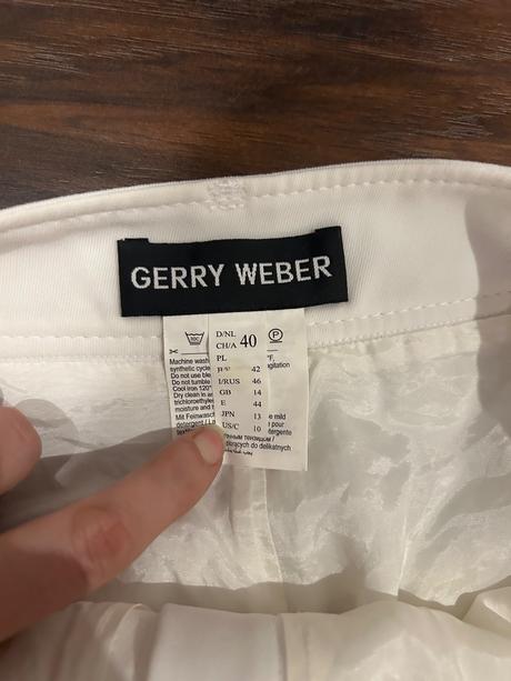 Biele nohavice gerry weber, gerry weber,40