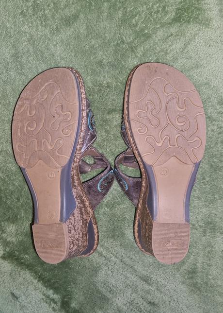 Šľapky na platforme rieker, rieker,40