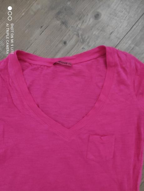 Ruzove predlzene tricko, terranova,xs