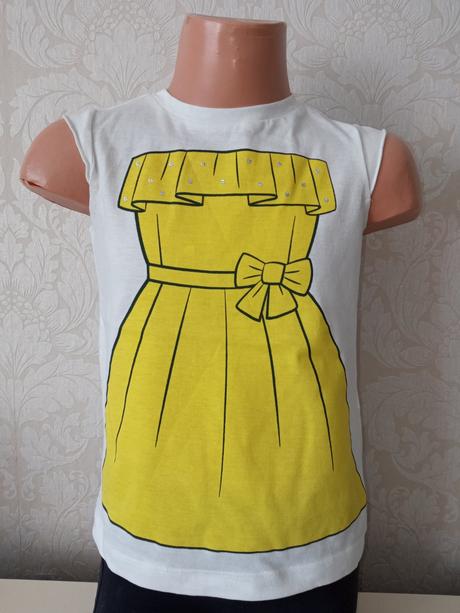 Dievčenské tričko krátky rukáv s kamienkami (92), original marines,92