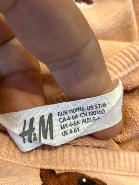 Dievčenské šaty s veveričkou h&m (110-116), h&m,110