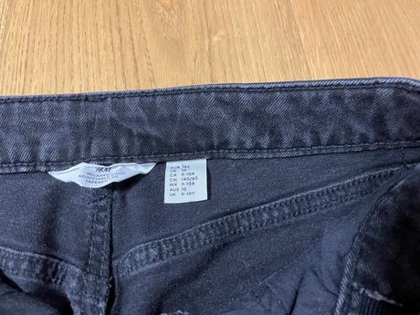 Čierne rifle relaxed fit, h&m,140