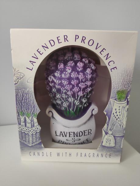 Ozdobná sviečka - levanduľa, 
